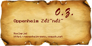 Oppenheim Zénó névjegykártya